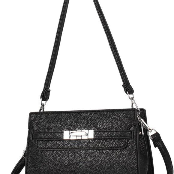 Women Leather Crossbody Satchel Bag Shoulder Tote with Removable Straps - Picture 1 of 7